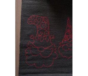 Stickserie - Stylish xmas Gnomes LineArt